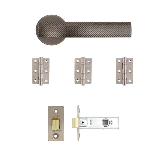 Olympia Latch Kit Matt Satin Black Nickel