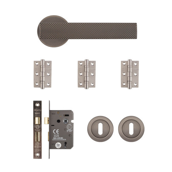 Olympia Mortice Kit Matt Satin Black Nickel