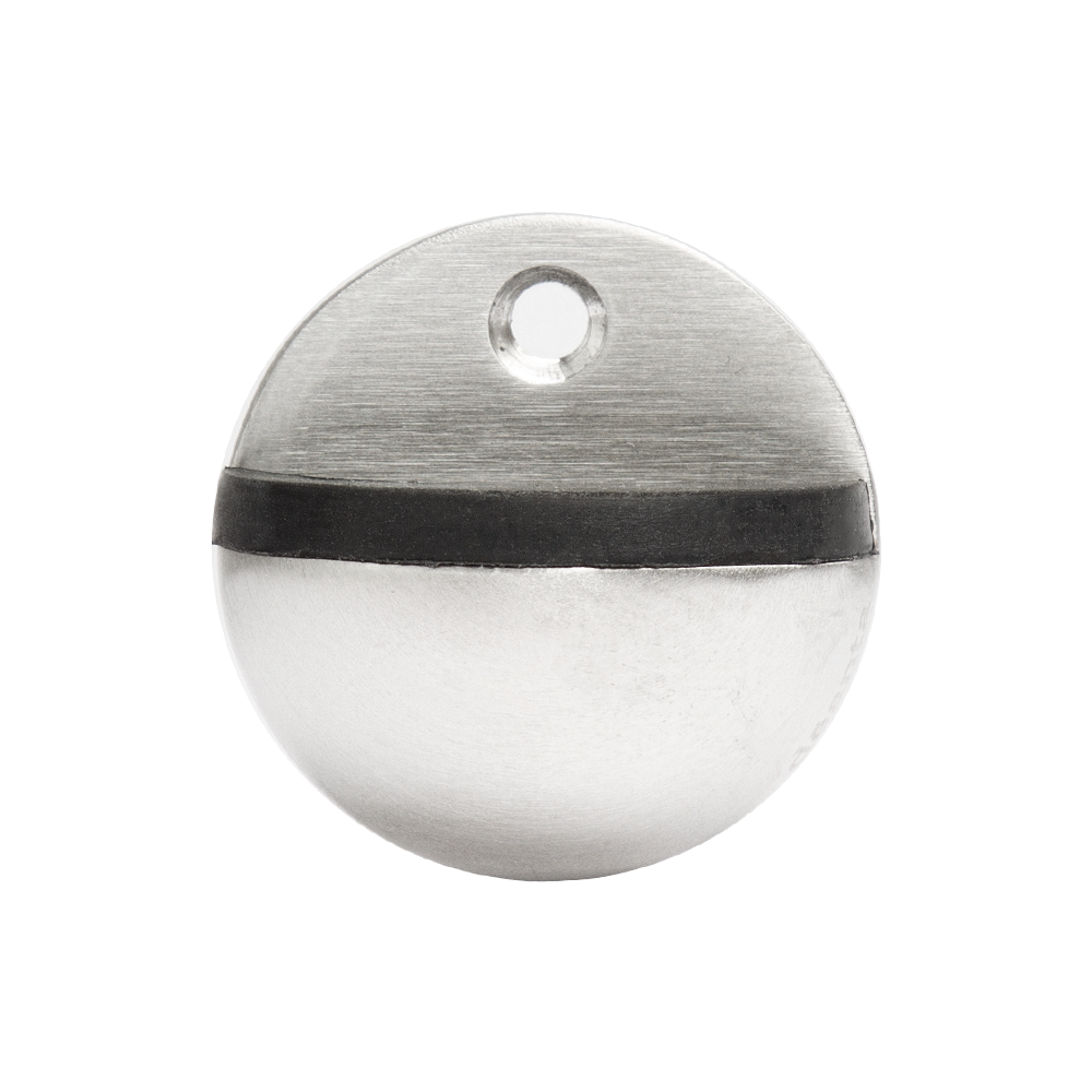 Oval Door Stop, Satin Stainless Steel Finish, Floor mounted
