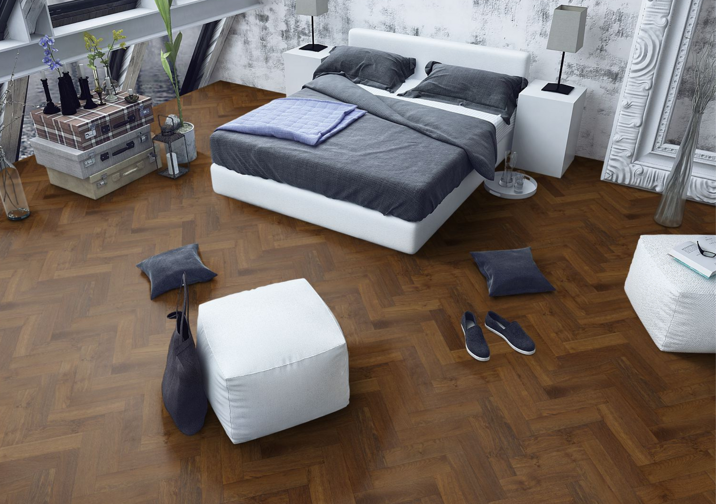 Double Smoked Oak Herringbone