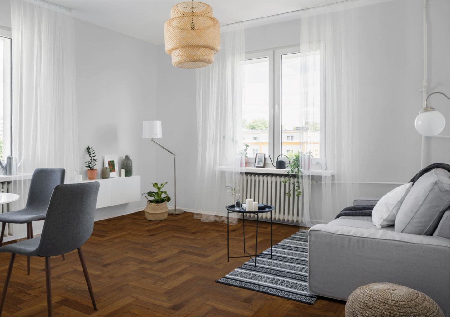 Double Smoked Oak Herringbone