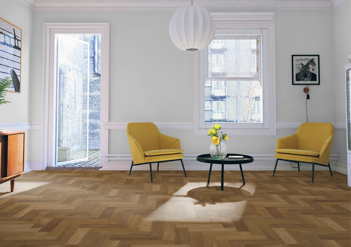 Harvest Oak Herringbone