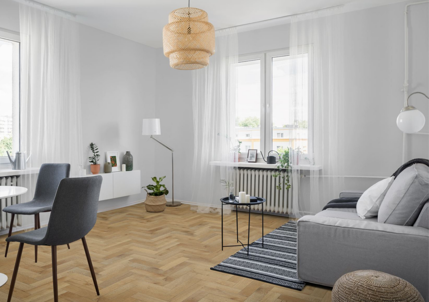Orchid White Oak Herringbone