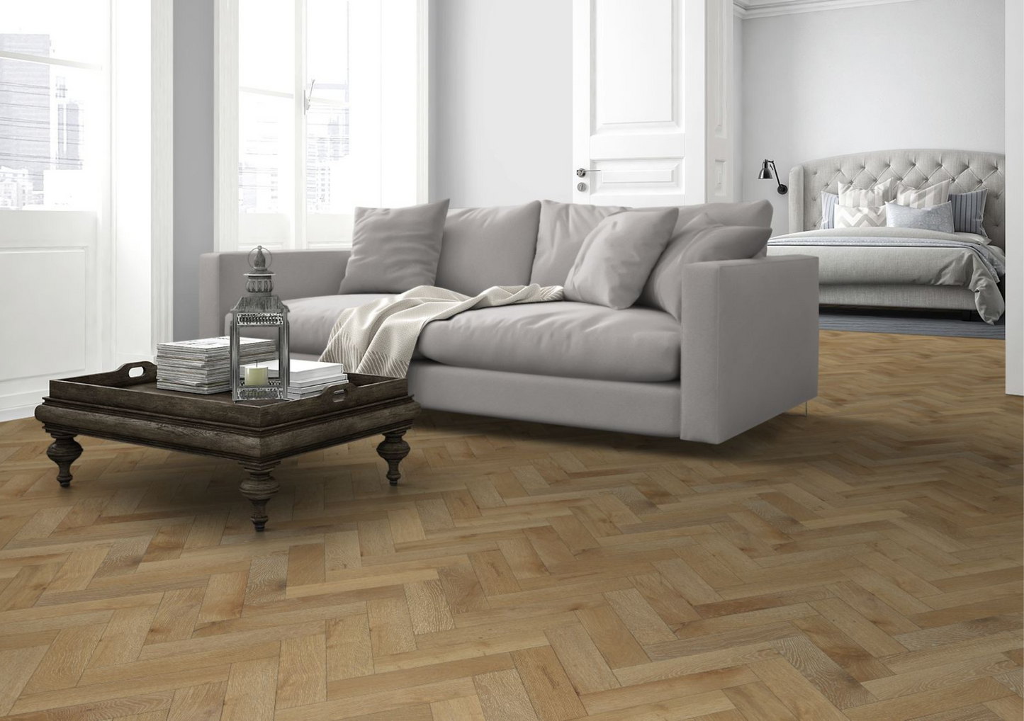Orchid White Oak Herringbone