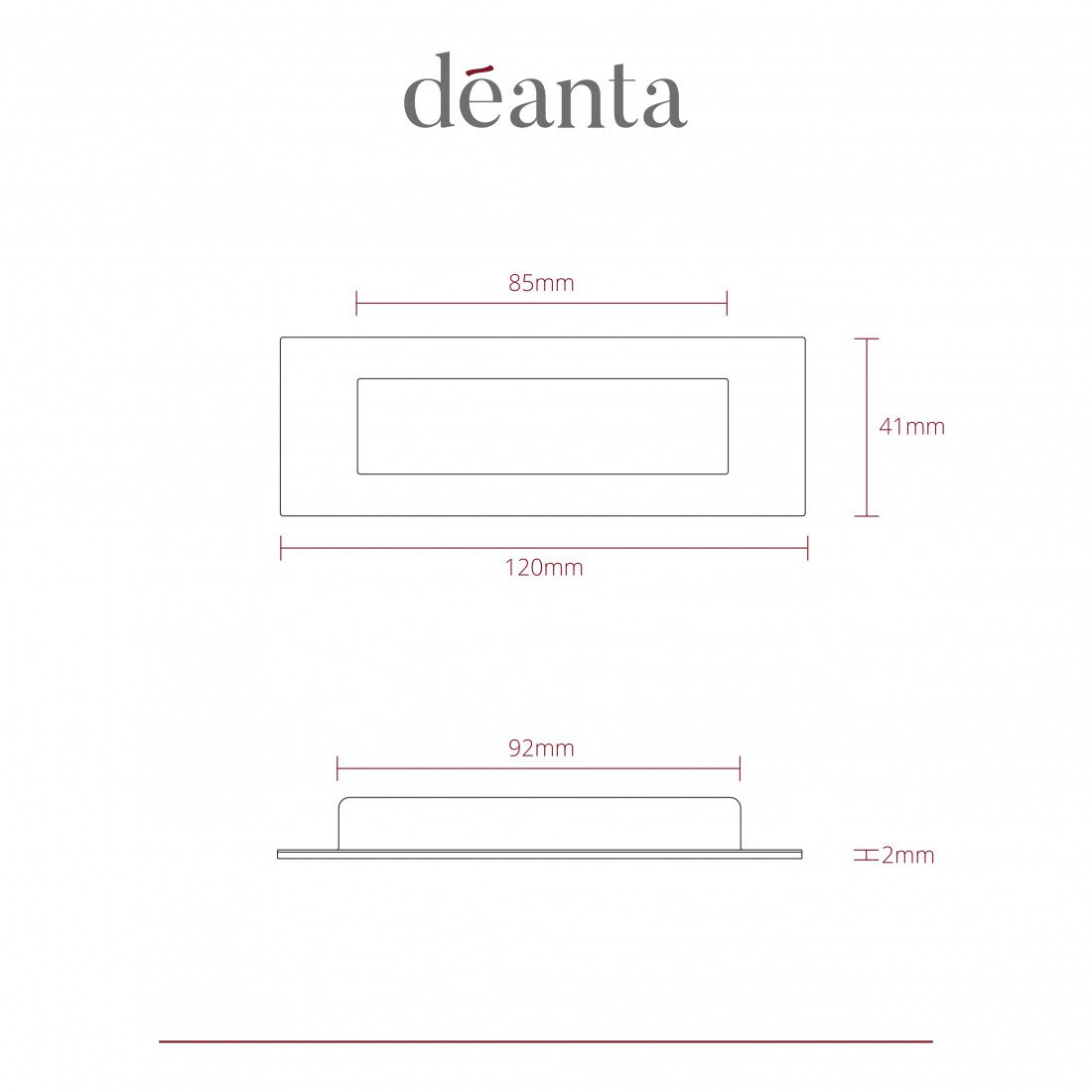 Slim Pocket Door Finger Pull Handle (Pair) Satin Chrome Finish