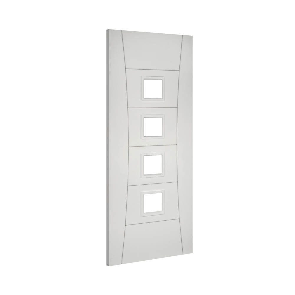 Pamplona White Primed Glazed Fire Door