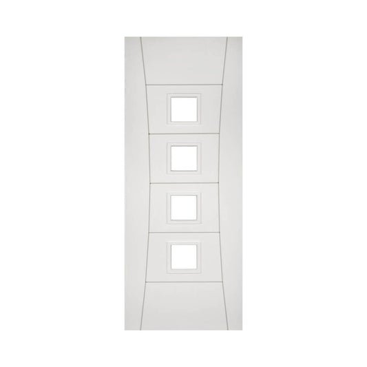 Pamplona White Primed Glazed Fire Door