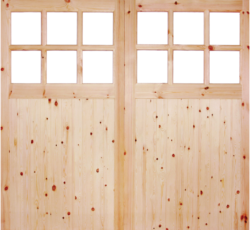 Redwood Single Glazed Garage Door Pair.png