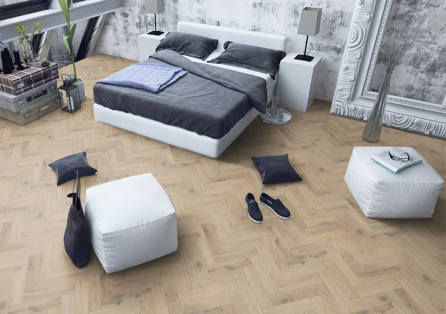 Romantic Oak Herringbone