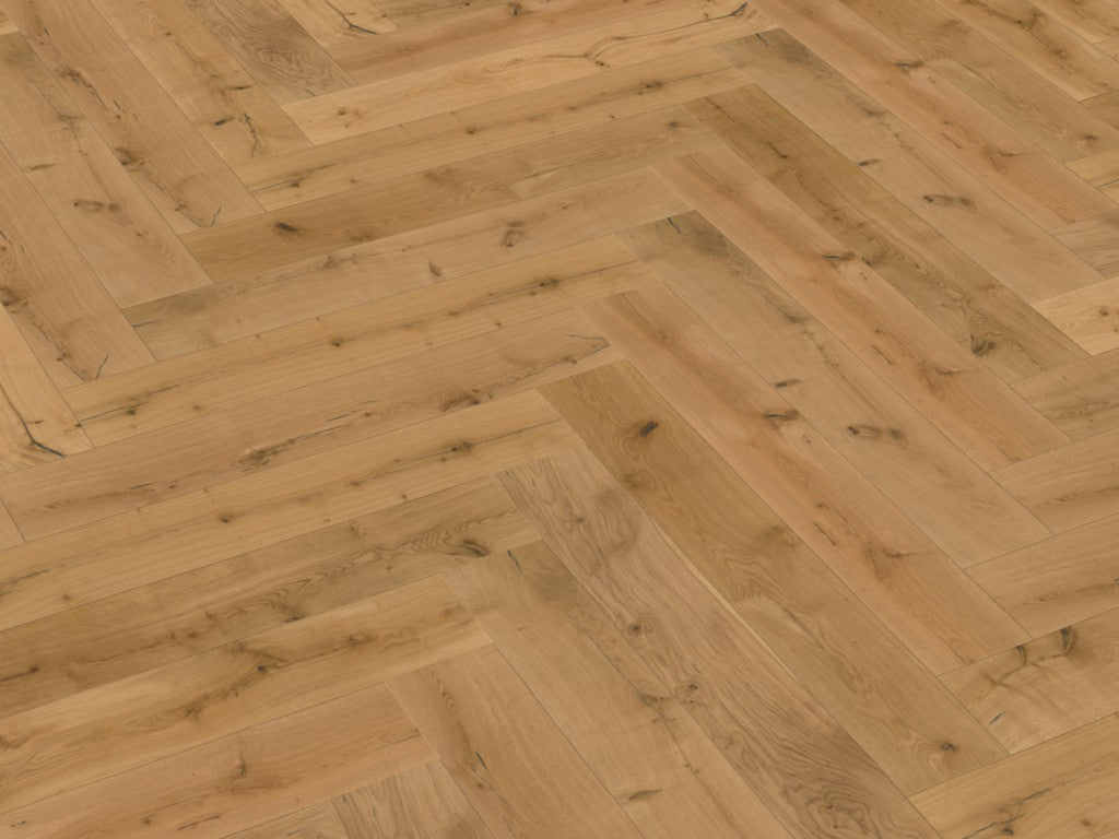 Sienna Rustic Brushed Oak Herringbone