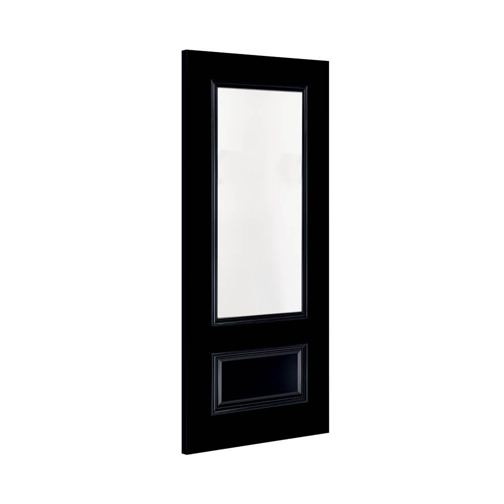 Sandringham Black Prefinished Glazed Interior Door