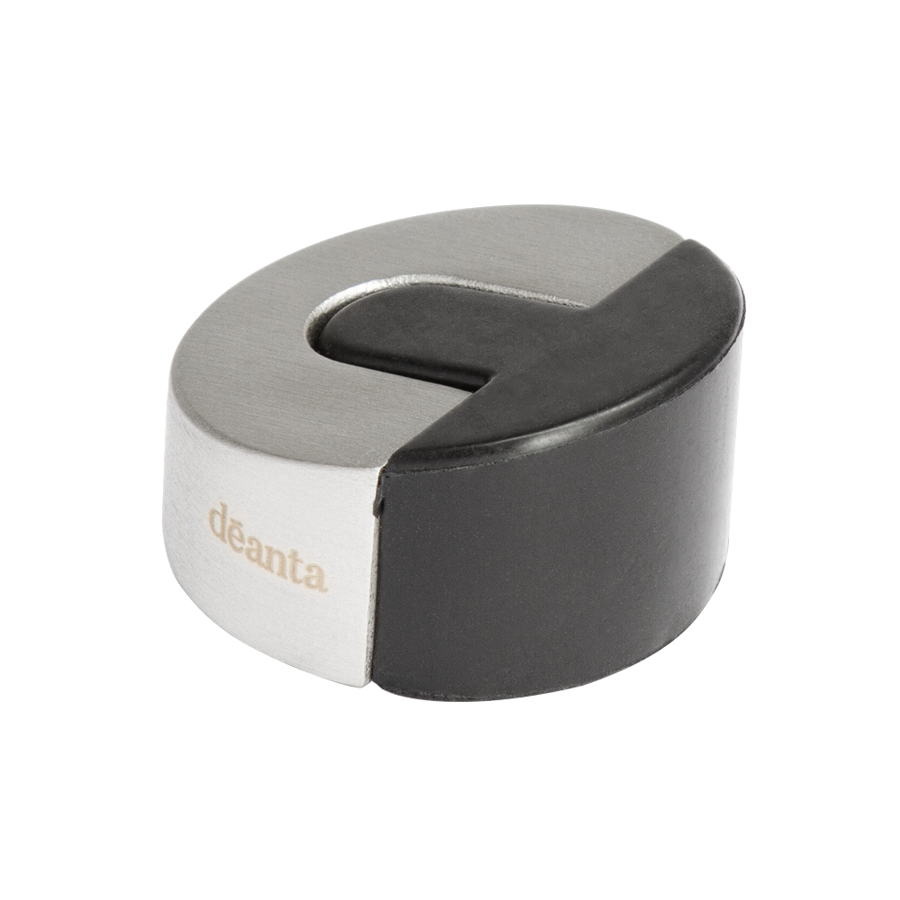 Sloped Door Stop, Satin Stainless Steel Finish, Floor Mounted