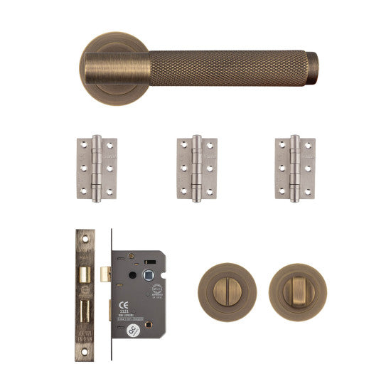 Sparta Bathroom Kit Matt Antique Brass