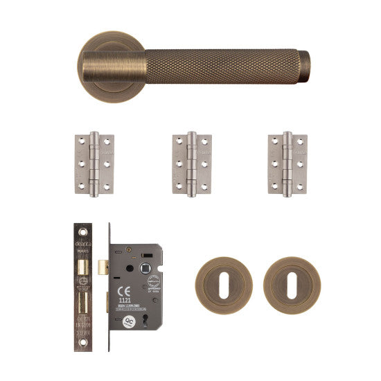 Sparta Mortice Kit Matt Antique Brass