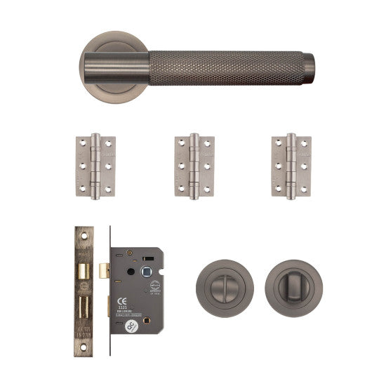 Sparta Bathroom Kit Matt Satin Black Nickel