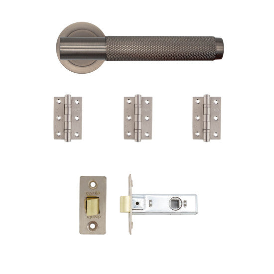 Sparta Latch Kit Matt Satin Black Nickel