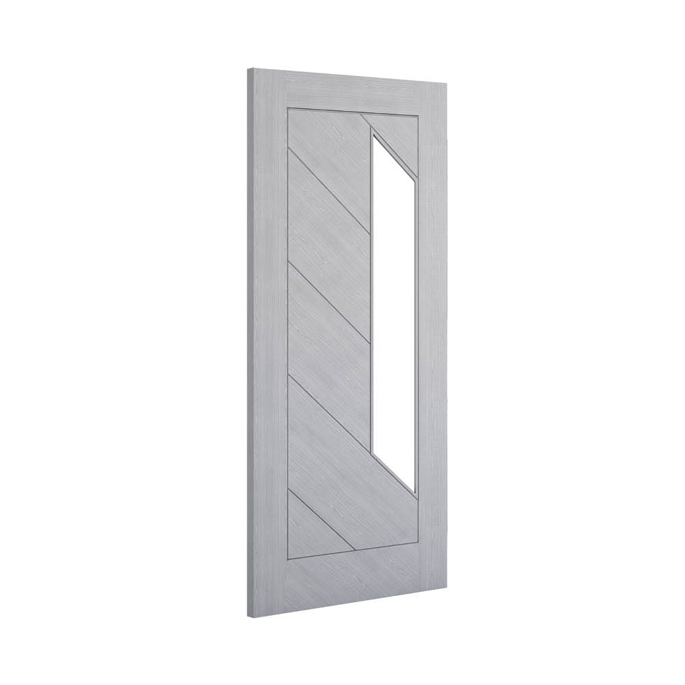 Torino Prefinished Light Grey Ash Glazed Interior Door