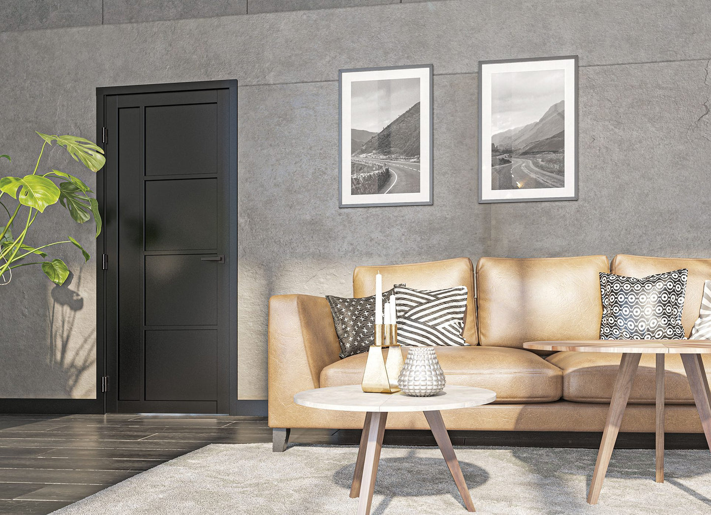 Brixton Prefinished Black Interior Door