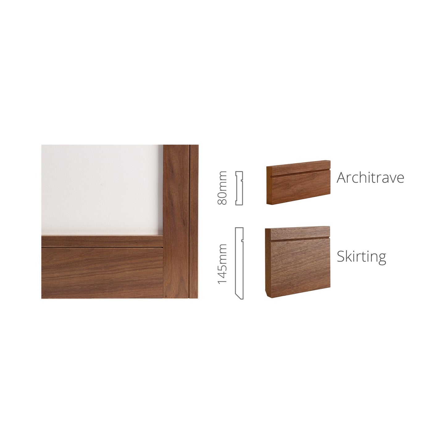Walnut Shaker Skirting & Architrave