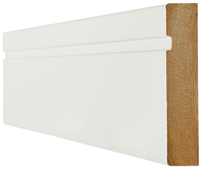 White Primed Skirting Single Groove.png