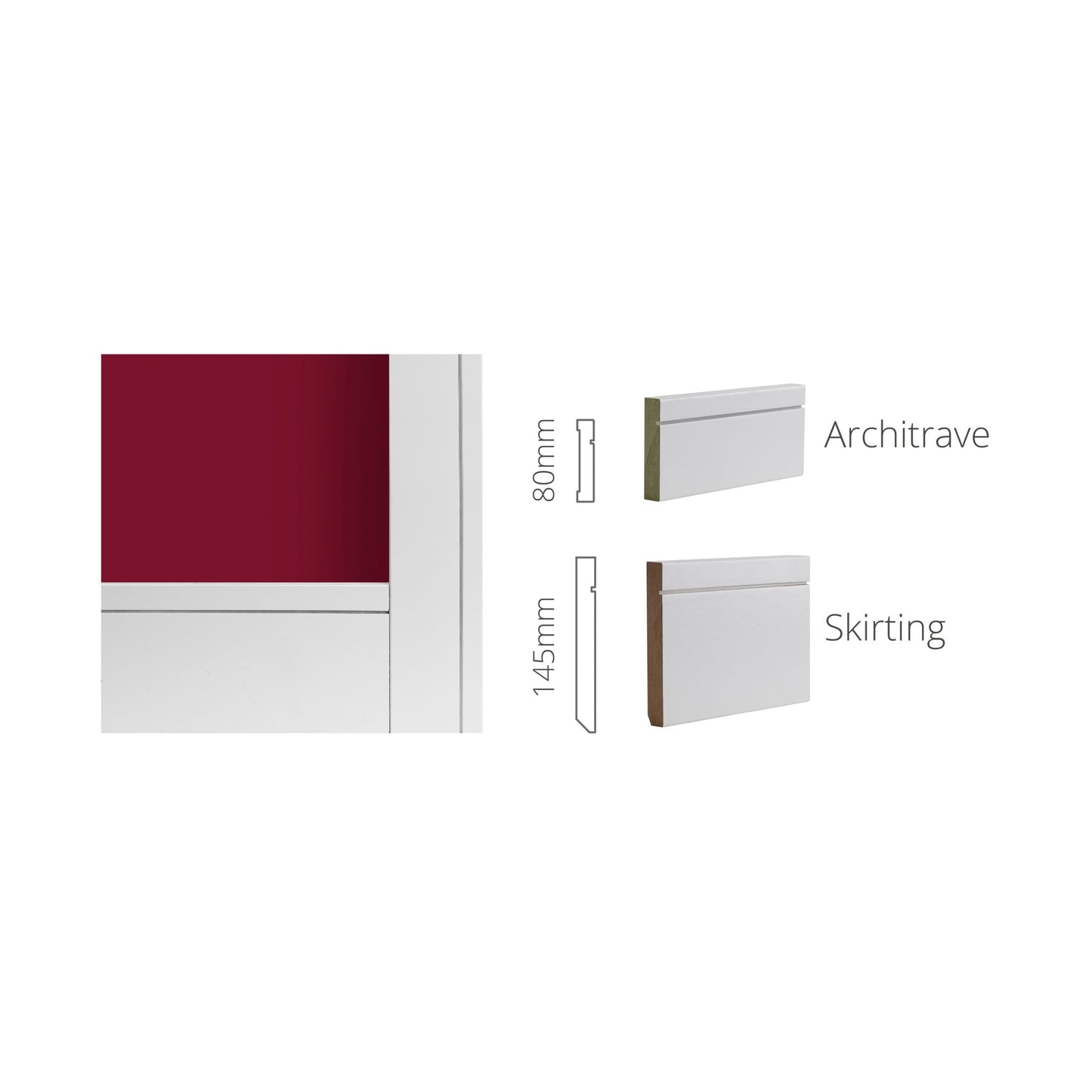 White Primed Shaker Skirting & Architrave