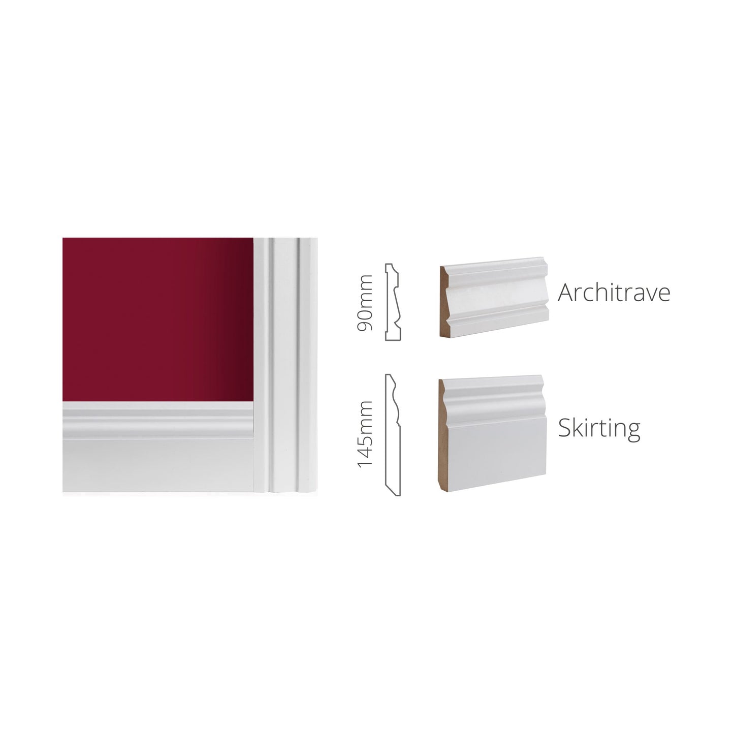 White Primed Ulysses Skirting & Architrave