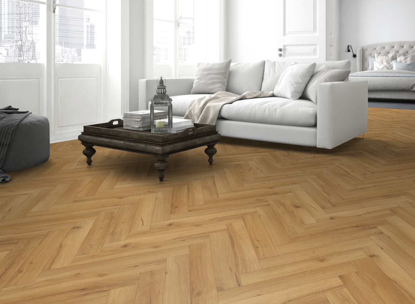 Lignum Fusion Premium Oak Robust Natural Herringbone