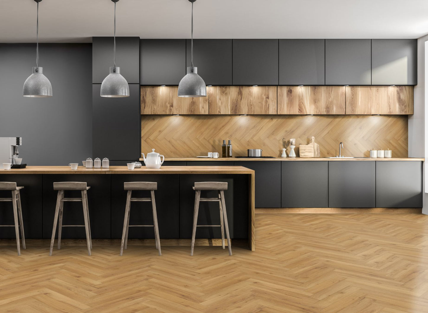 Lignum Fusion Premium Oak Robust Natural Herringbone