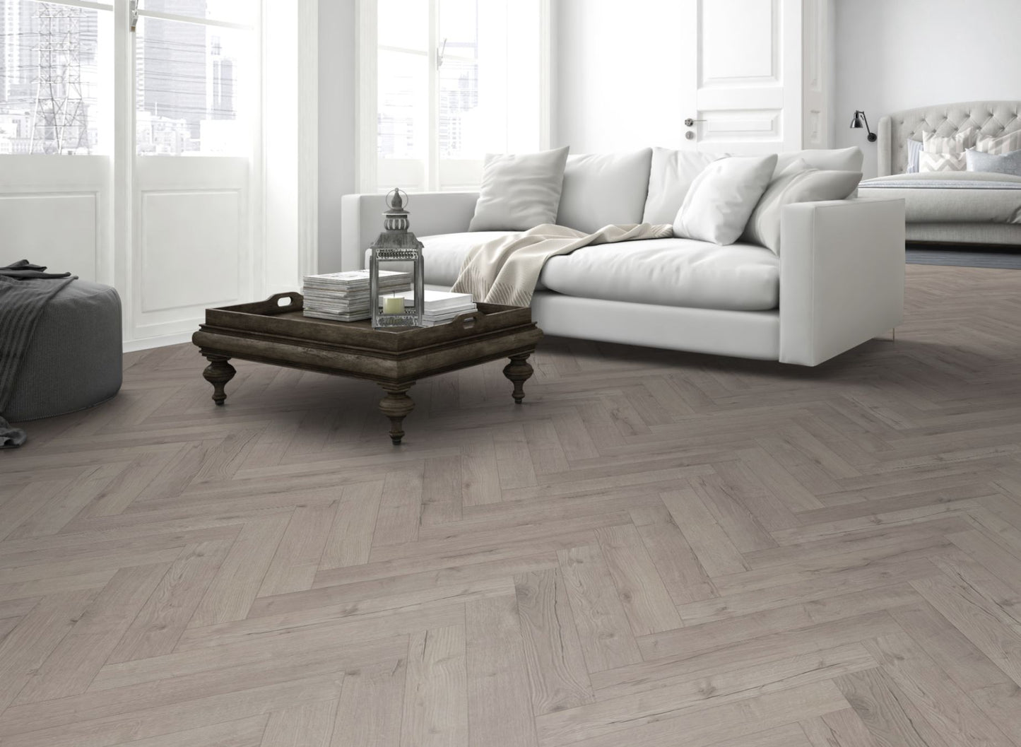 Lignum Fusion Premium Oak Robust Grey Herringbone