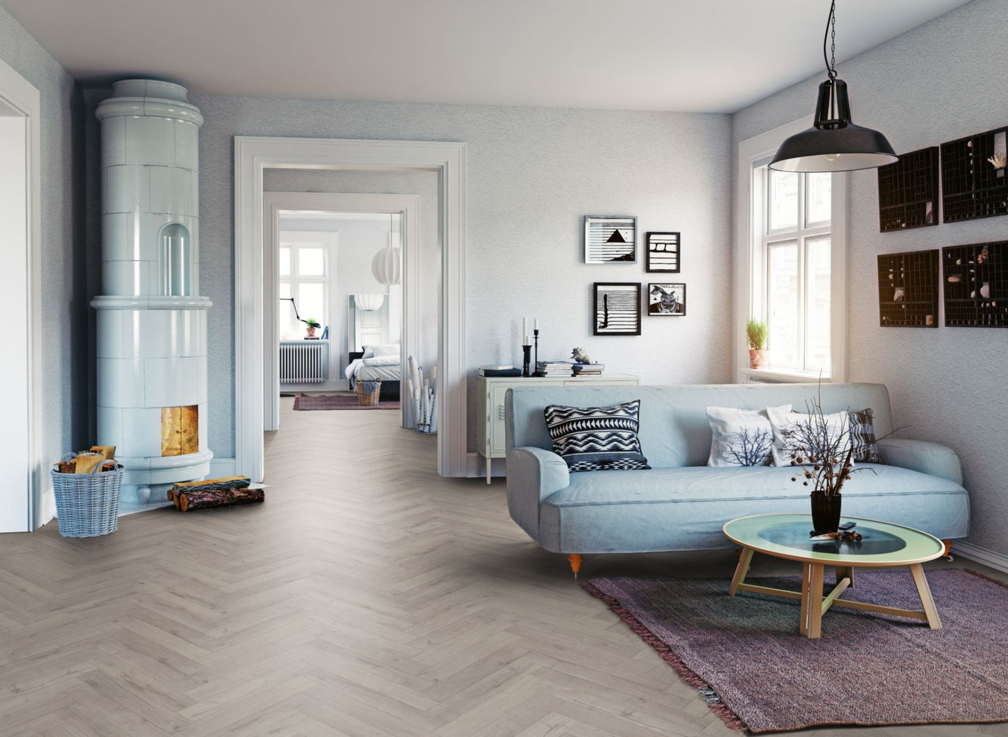 Lignum Fusion Premium Oak Robust Grey Herringbone