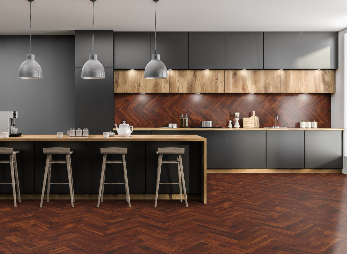 Lignum Strata Herringbone Acacia