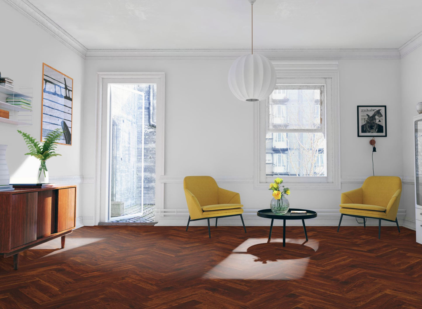 Lignum Strata Herringbone Acacia