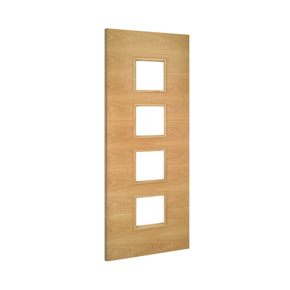 Augusta Prefinished Oak Glazed Interior Door