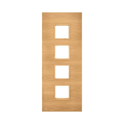 Augusta Prefinished Oak Glazed Interior Door