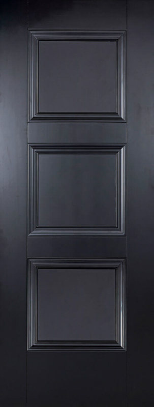 Black Amsterdam 3 Panel Primed