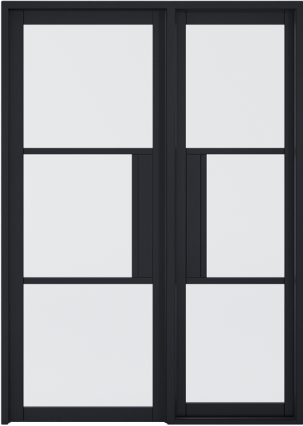 Tribeca Black Door Glazed With Lock Block
