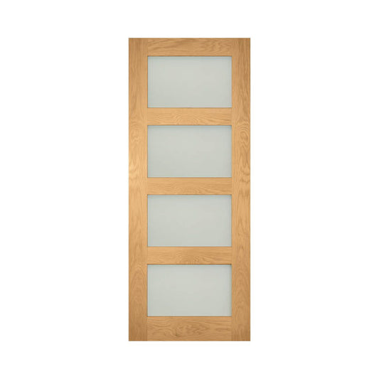 Coventry Prefinished Oak Glazed Interior Fire Door