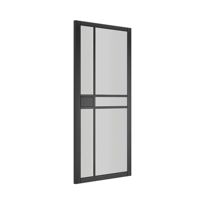 Dalston Prefinished Black Glazed Interior Door