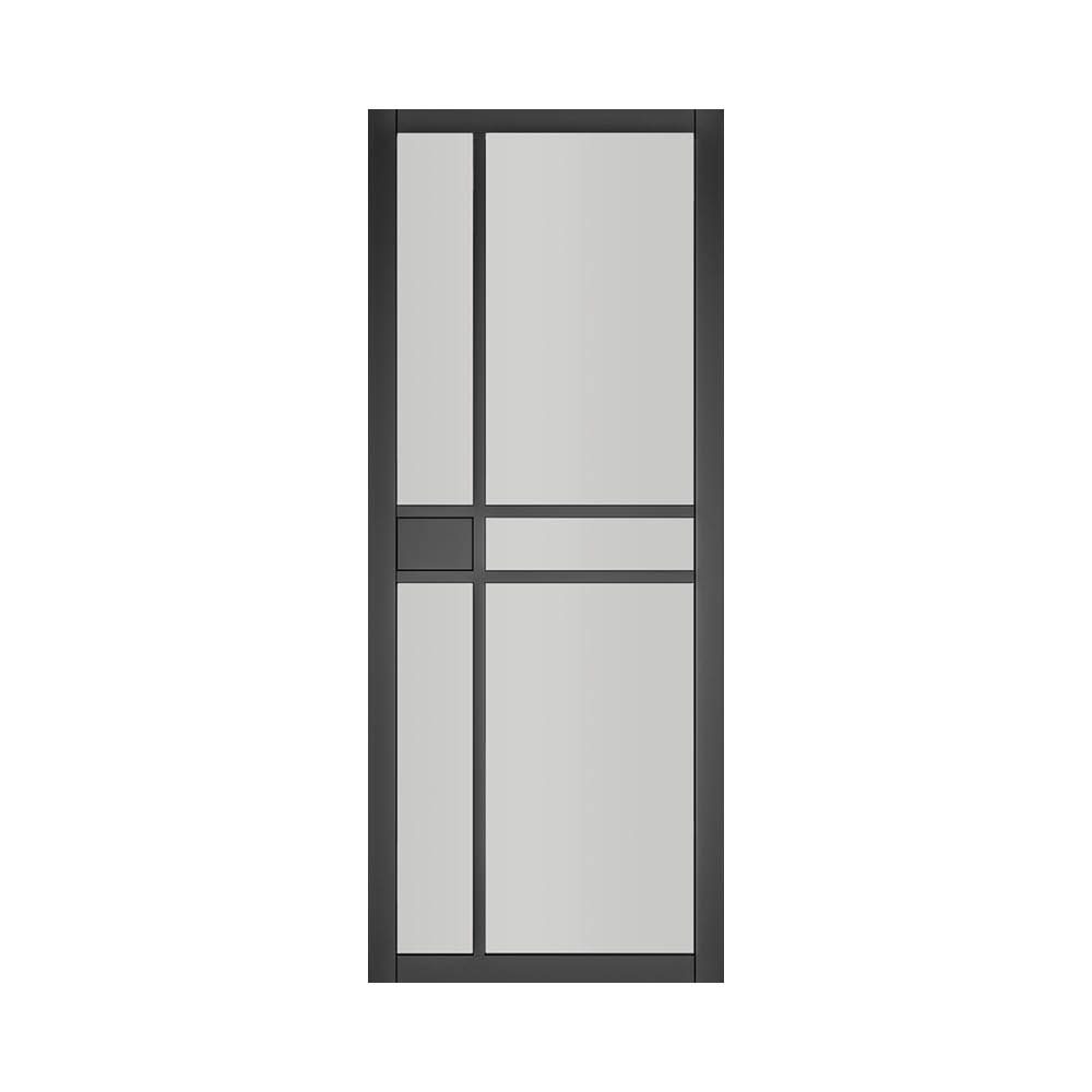 Dalston Prefinished Black Glazed Interior Door
