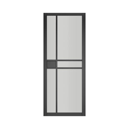 Dalston Prefinished Black Glazed Interior Door