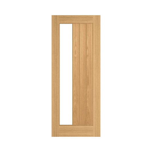 Ely Prefinished Oak 1SL Glazed Interior Fire Door
