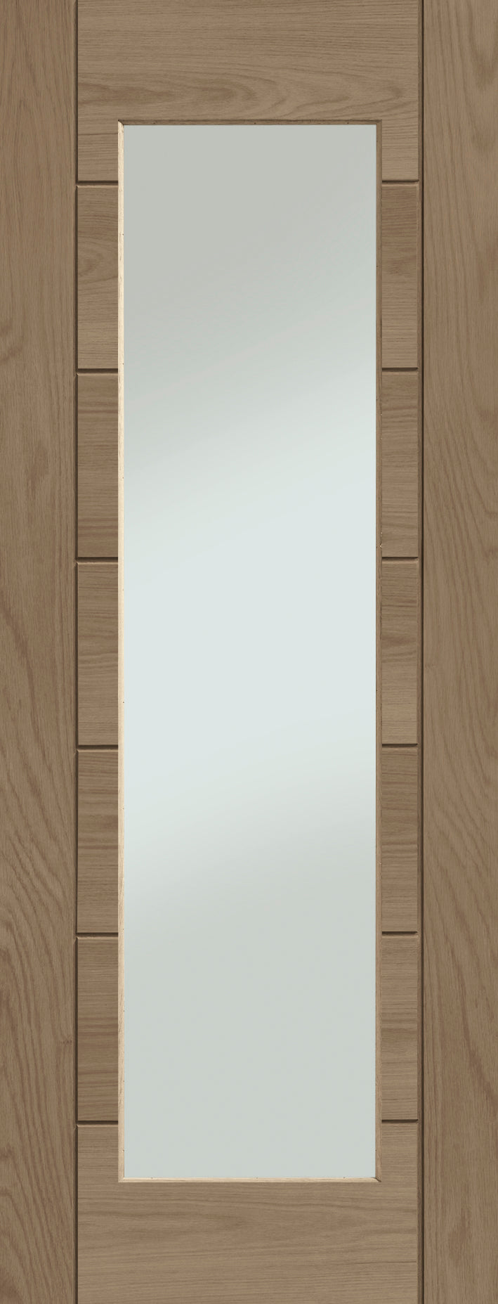 Palermo Essential 1 Light Internal Oak Door with Clear Glass Stained in Cappuccino