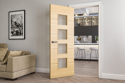 Augusta Prefinished Oak Glazed Interior Door