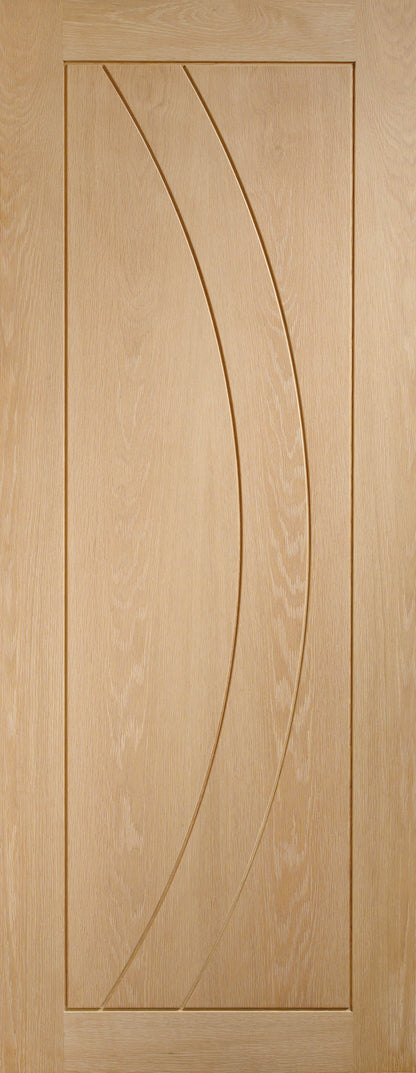 Internal Oak Salerno Fire Door Stained in Clear Lacquer