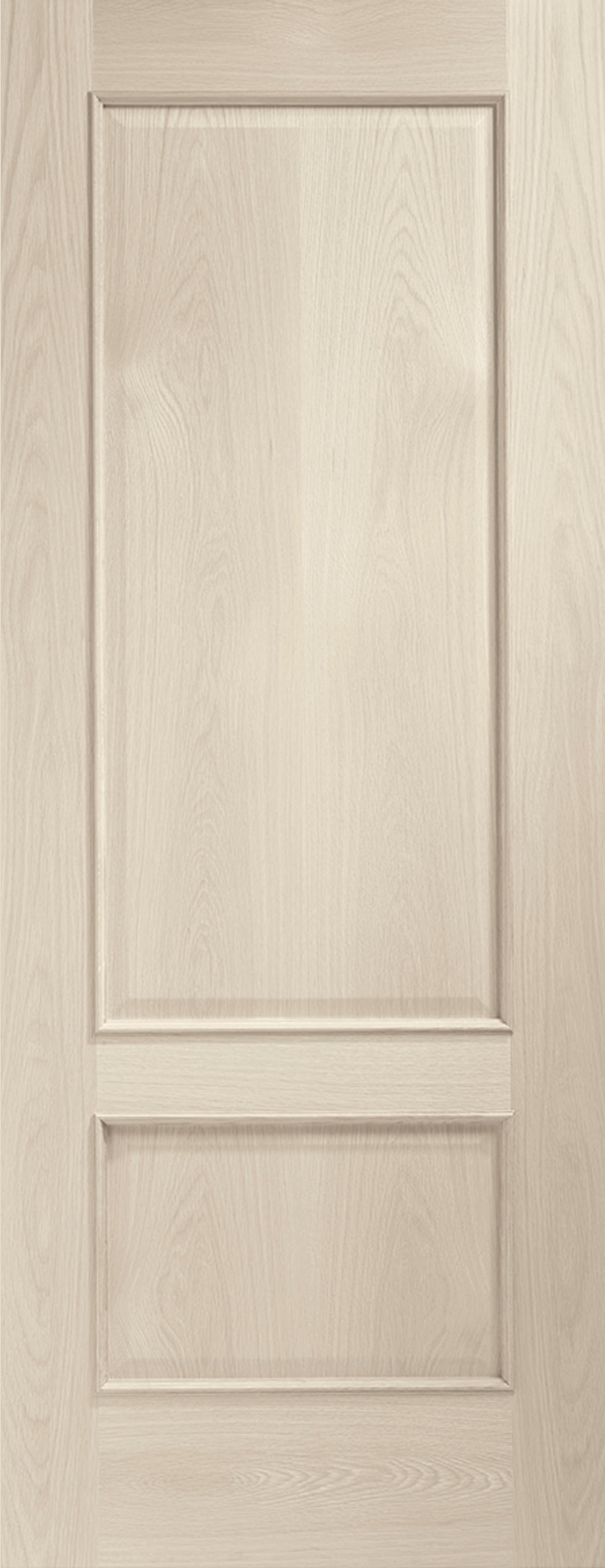 Internal Oak Andria with Raised Mouldings Fire Door Finished in Blanco