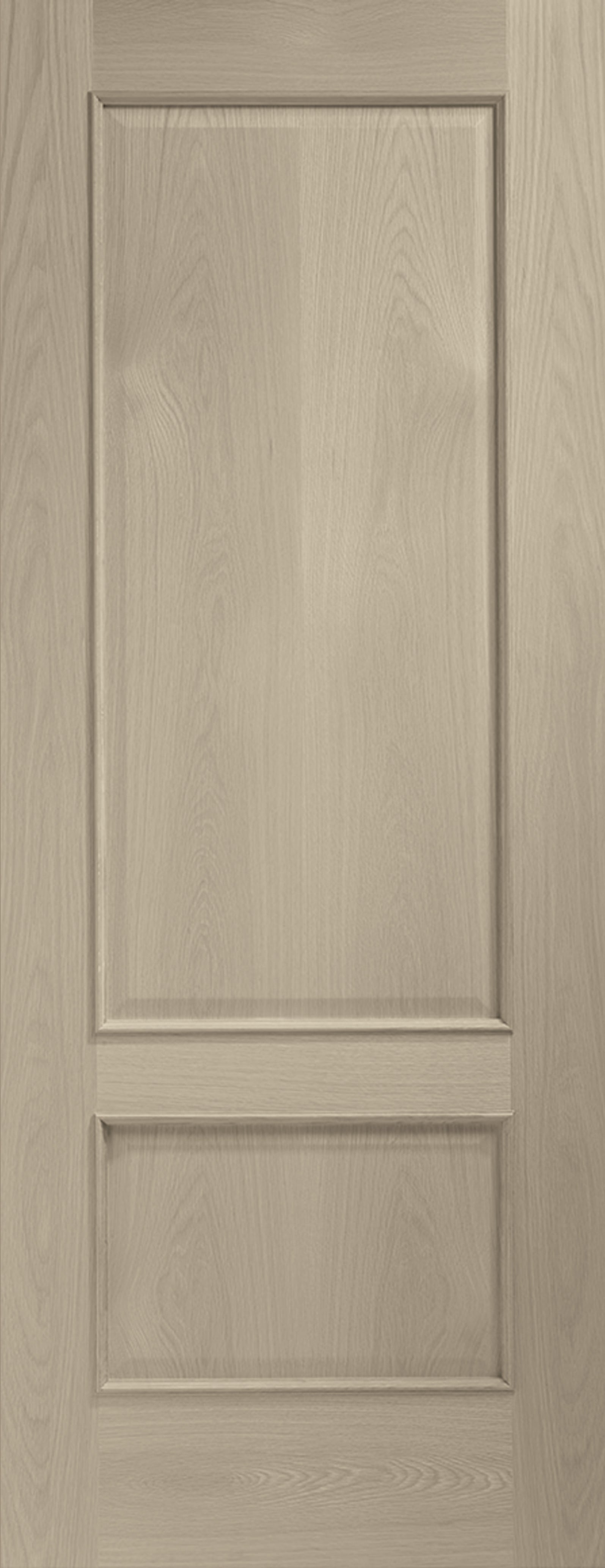 Internal Oak Andria with Raised Mouldings Fire Door Finished in Crema