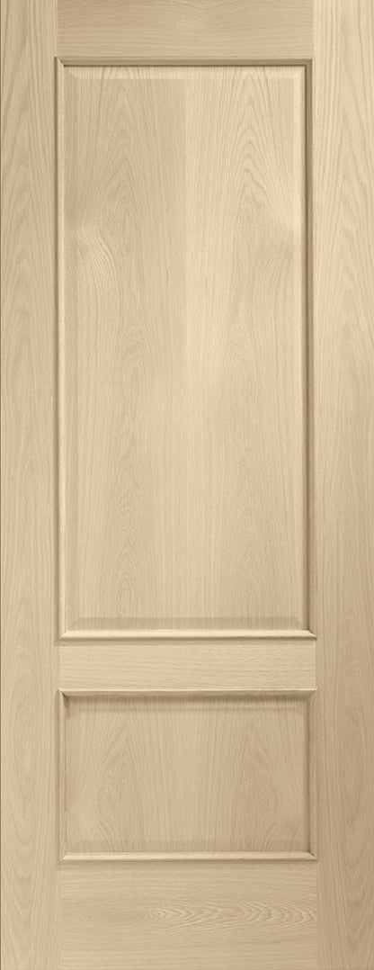Internal Oak Andria with Raised Mouldings Fire Door Finished in Latte