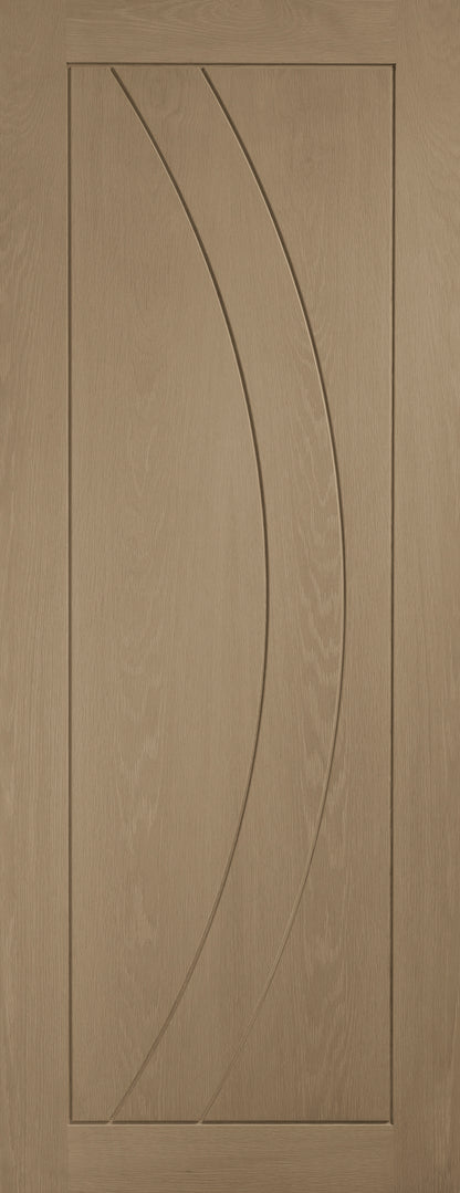 Internal Oak Salerno Fire Door Stained in Cappuccino