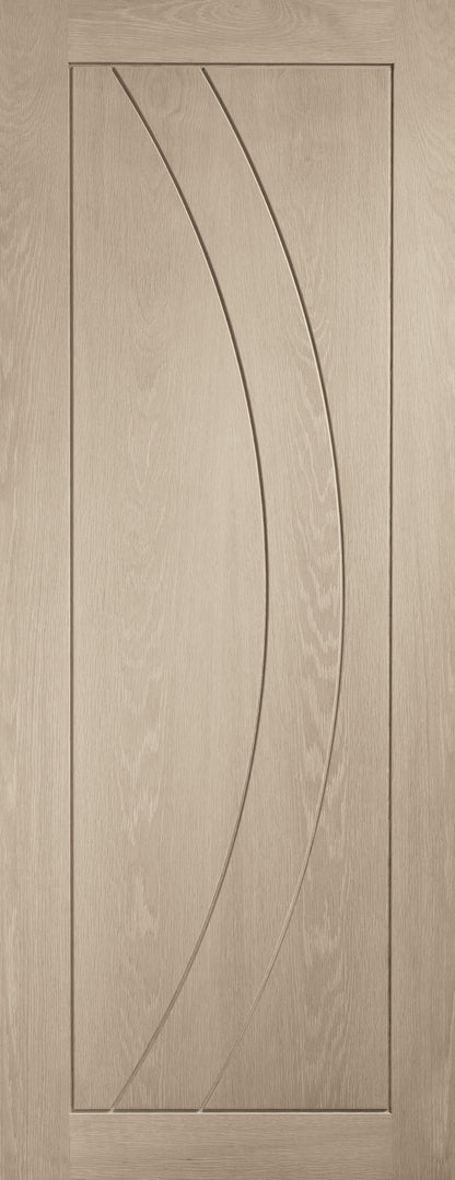 Internal Oak Salerno Fire Door Stained in Crema