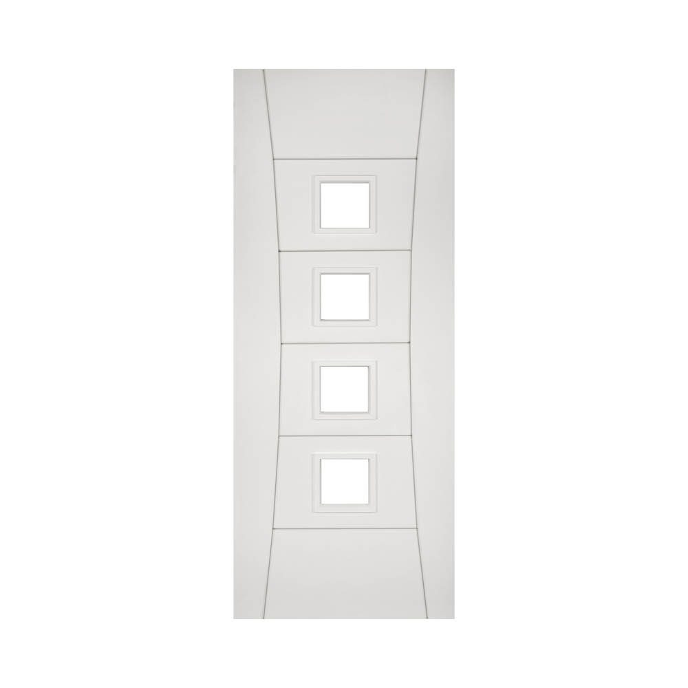 Pamplona White Primed Glazed Interior Door